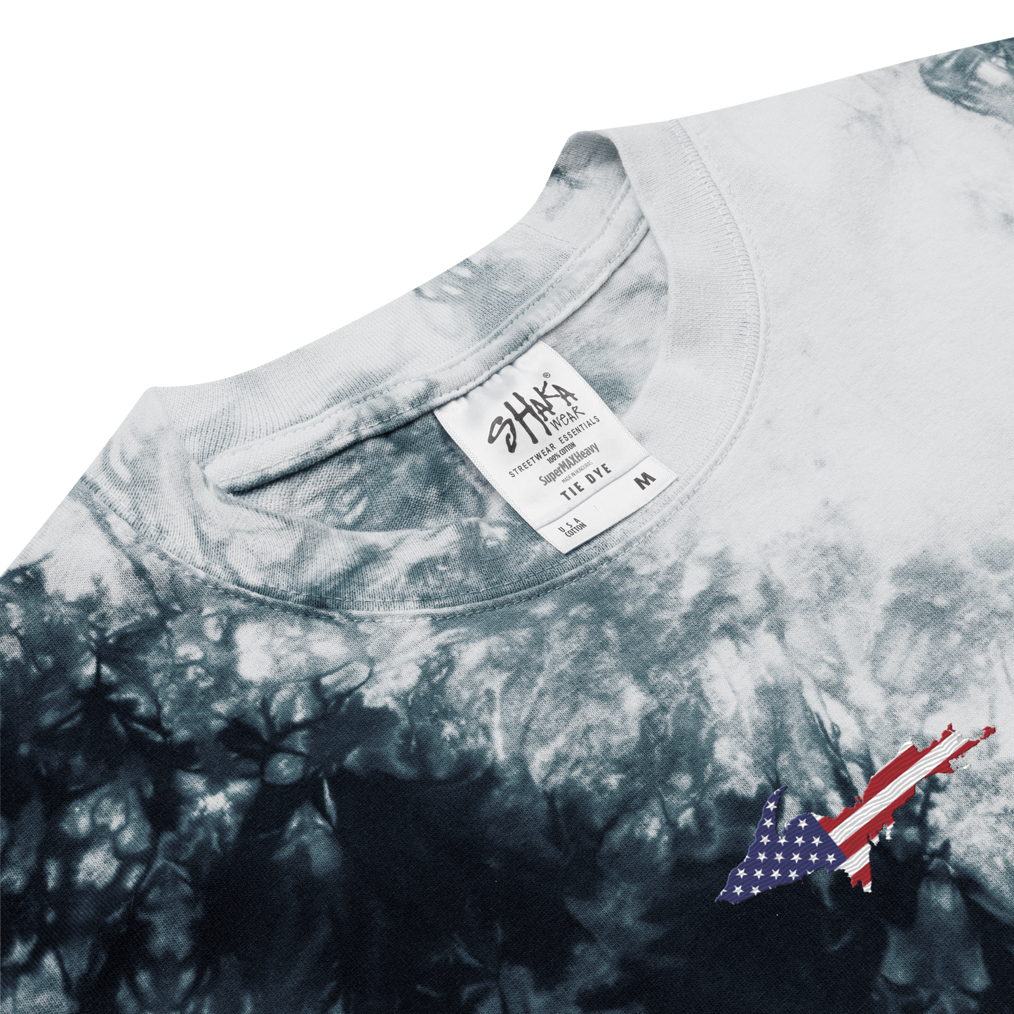 Michigan Upper Peninsula Tie-Dye T-Shirt (w/ UP USA Flag) | Unisex Oversized