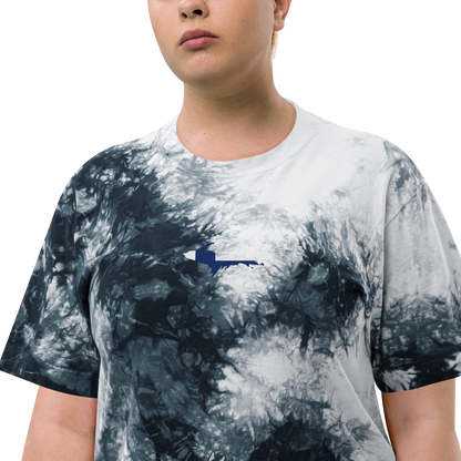 Michigan Upper Peninsula Tie-Dye T-Shirt (w/ UP Finland Flag) | Unisex Oversized