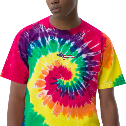 Michigan Upper Peninsula Tie-Dye T-Shirt (w/ UP USA Flag) | Unisex Oversized