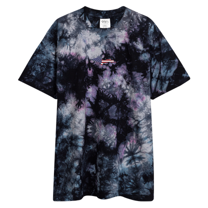 Michigan Upper Peninsula Tie-Dye T-Shirt (w/ UP USA Flag) | Unisex Oversized