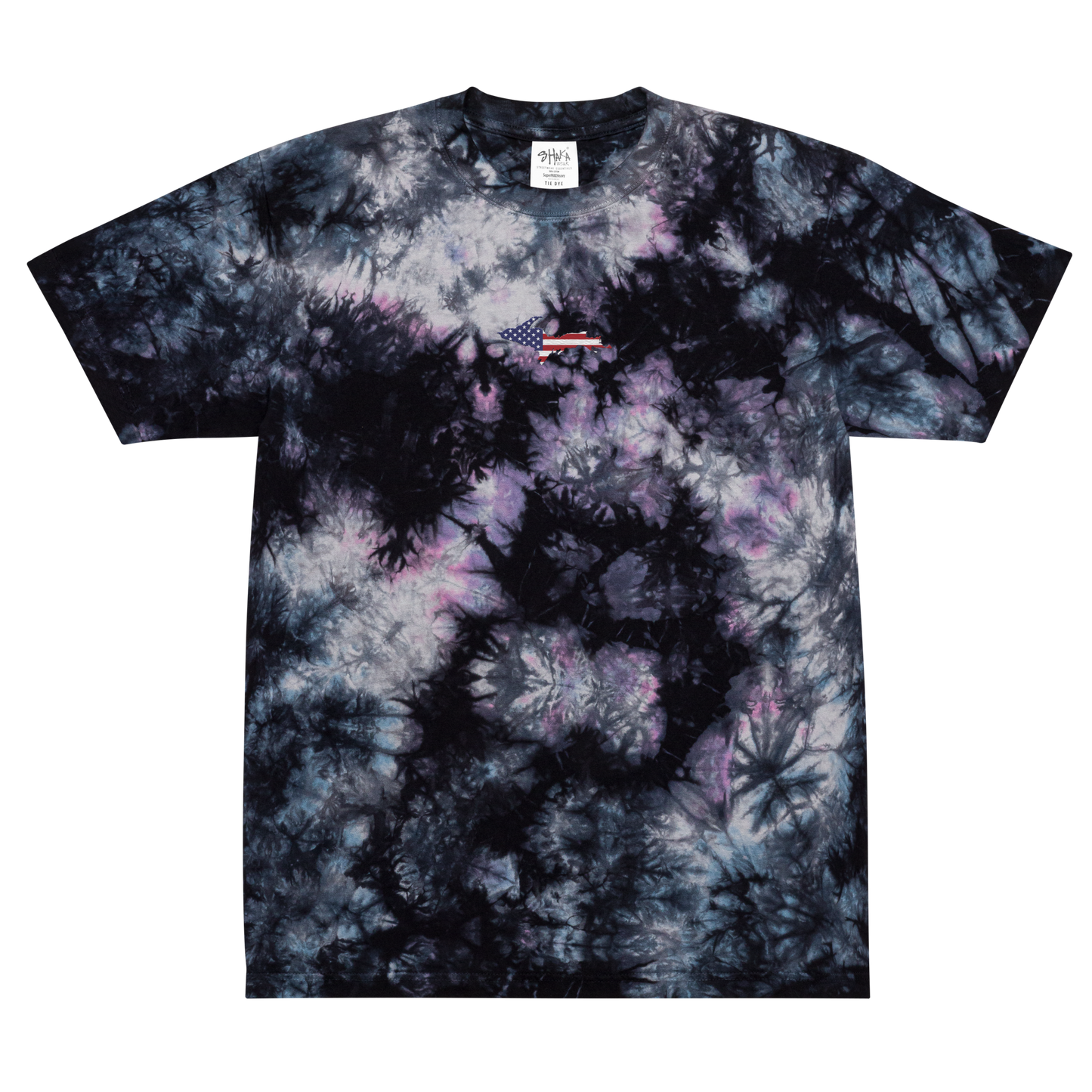 Michigan Upper Peninsula Tie-Dye T-Shirt (w/ UP USA Flag) | Unisex Oversized