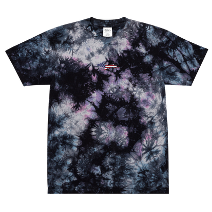 Michigan Upper Peninsula Tie-Dye T-Shirt (w/ UP USA Flag) | Unisex Oversized