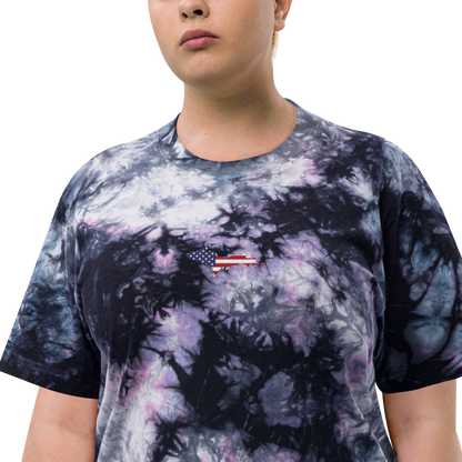 Michigan Upper Peninsula Tie-Dye T-Shirt (w/ UP USA Flag) | Unisex Oversized