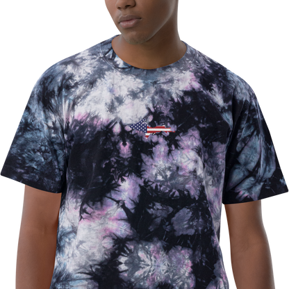 Michigan Upper Peninsula Tie-Dye T-Shirt (w/ UP USA Flag) | Unisex Oversized