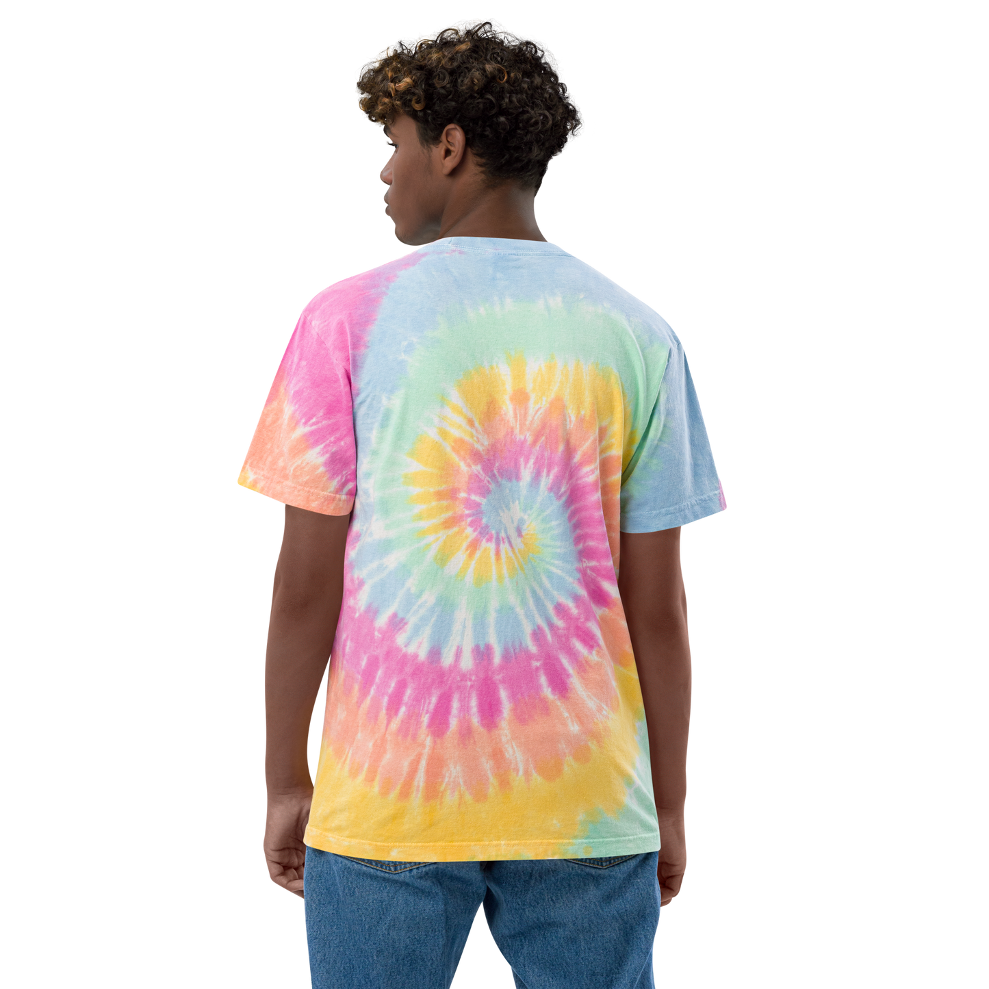 Michigan Upper Peninsula Tie-Dye T-Shirt (w/ UP Pride Flag) | Unisex Oversized