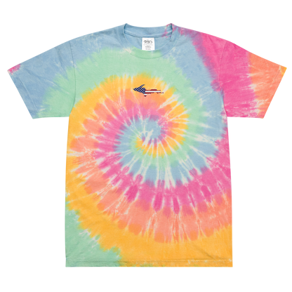 Michigan Upper Peninsula Tie-Dye T-Shirt (w/ UP USA Flag) | Unisex Oversized