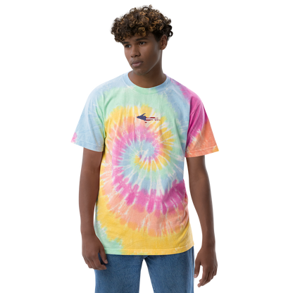 Michigan Upper Peninsula Tie-Dye T-Shirt (w/ UP USA Flag) | Unisex Oversized