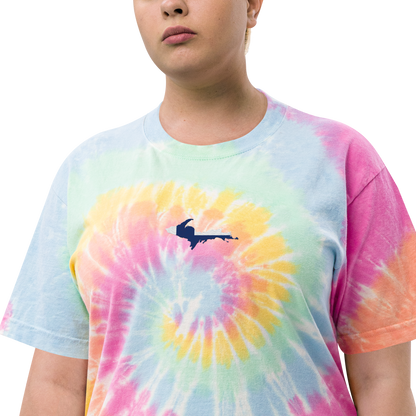 Michigan Upper Peninsula Tie-Dye T-Shirt (w/ UP Finland Flag) | Unisex Oversized