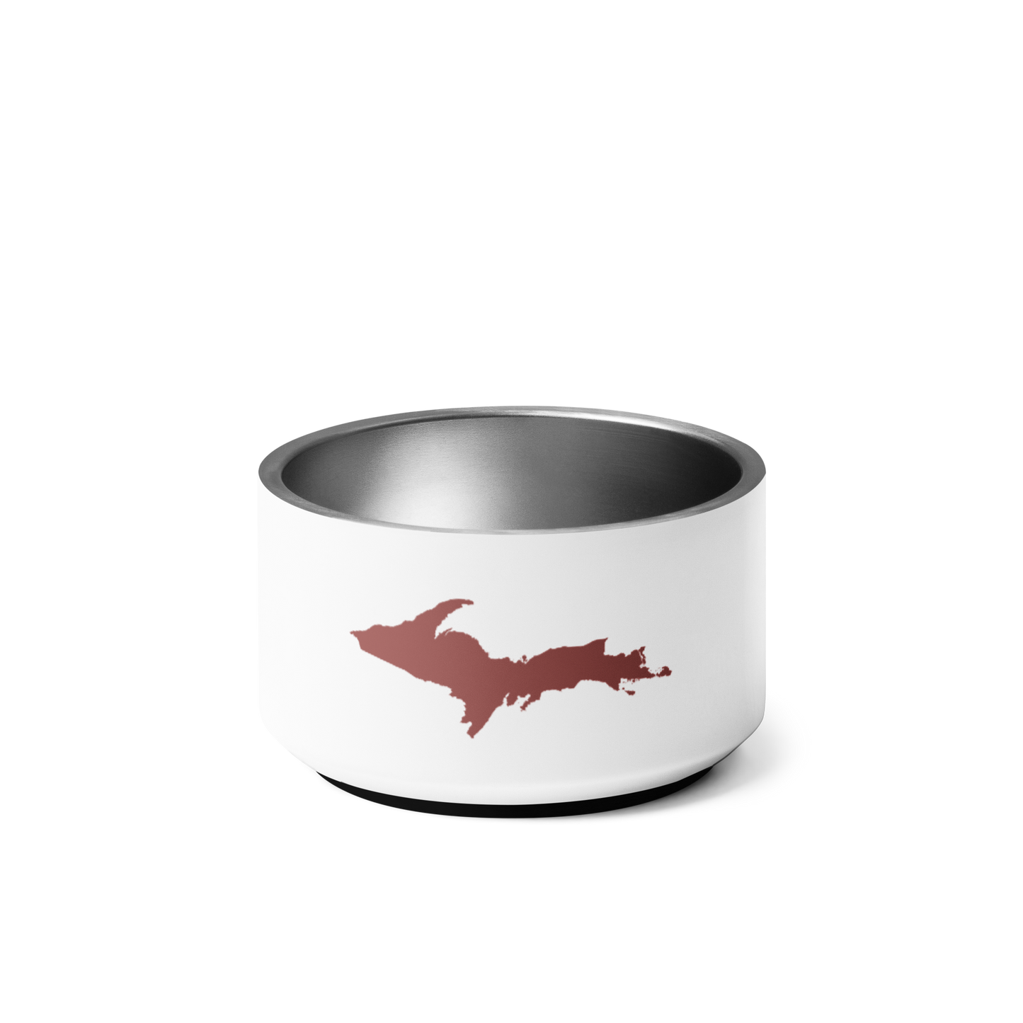 Michigan Upper Peninsula Pet Bowl (w/ UP Outline) | Ore Dock Red