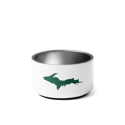 Michigan Upper Peninsula Pet Bowl (w/ UP Outline) | Superior Green