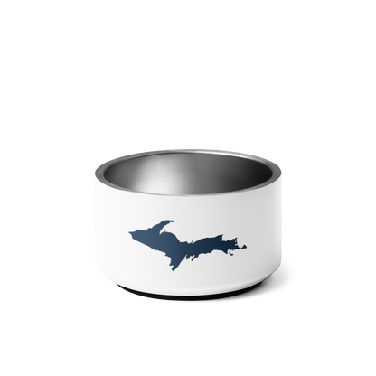 Michigan Upper Peninsula Pet Bowl (w/ UP Outline) | Navy