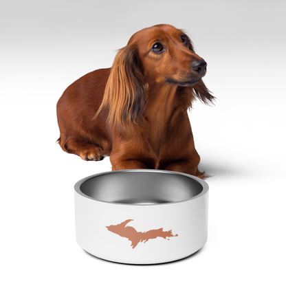 Michigan Upper Peninsula Pet Bowl (w/ UP Outline) | Copper