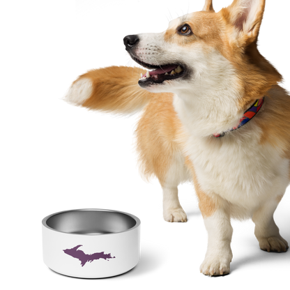 Michigan Upper Peninsula Pet Bowl (w/ UP Outline) | Plum