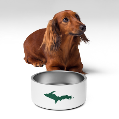 Michigan Upper Peninsula Pet Bowl (w/ UP Outline) | Superior Green