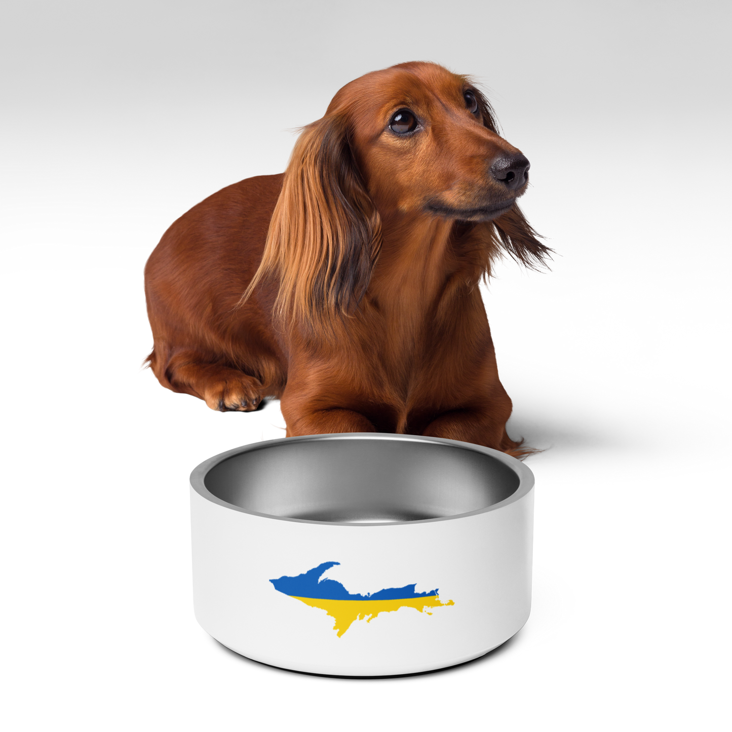 Michigan Upper Peninsula Pet Bowl (w/ UP Ukraine Flag)