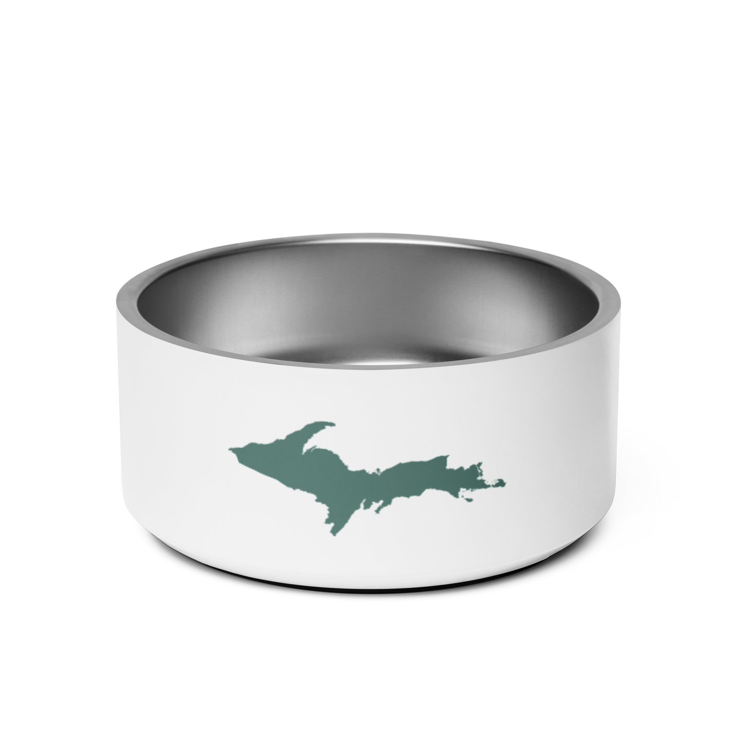 Michigan Upper Peninsula Pet Bowl (w/ Copper Green UP Outline)