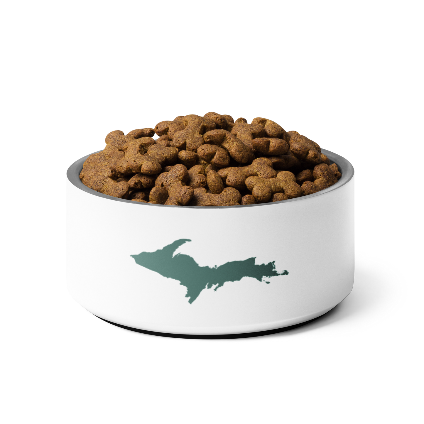 Michigan Upper Peninsula Pet Bowl (w/ Copper Green UP Outline)