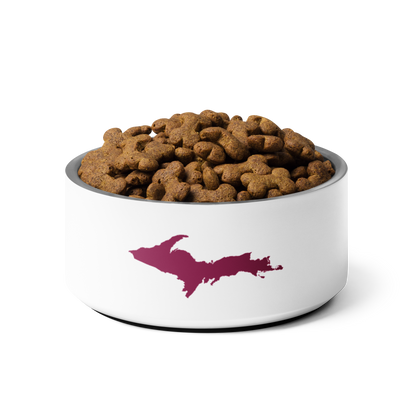 Michigan Upper Peninsula Pet Bowl (w/ UP Outline) | Ruby Red