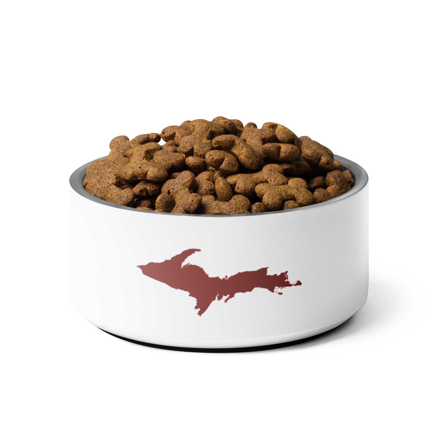 Michigan Upper Peninsula Pet Bowl (w/ UP Outline) | Ore Dock Red