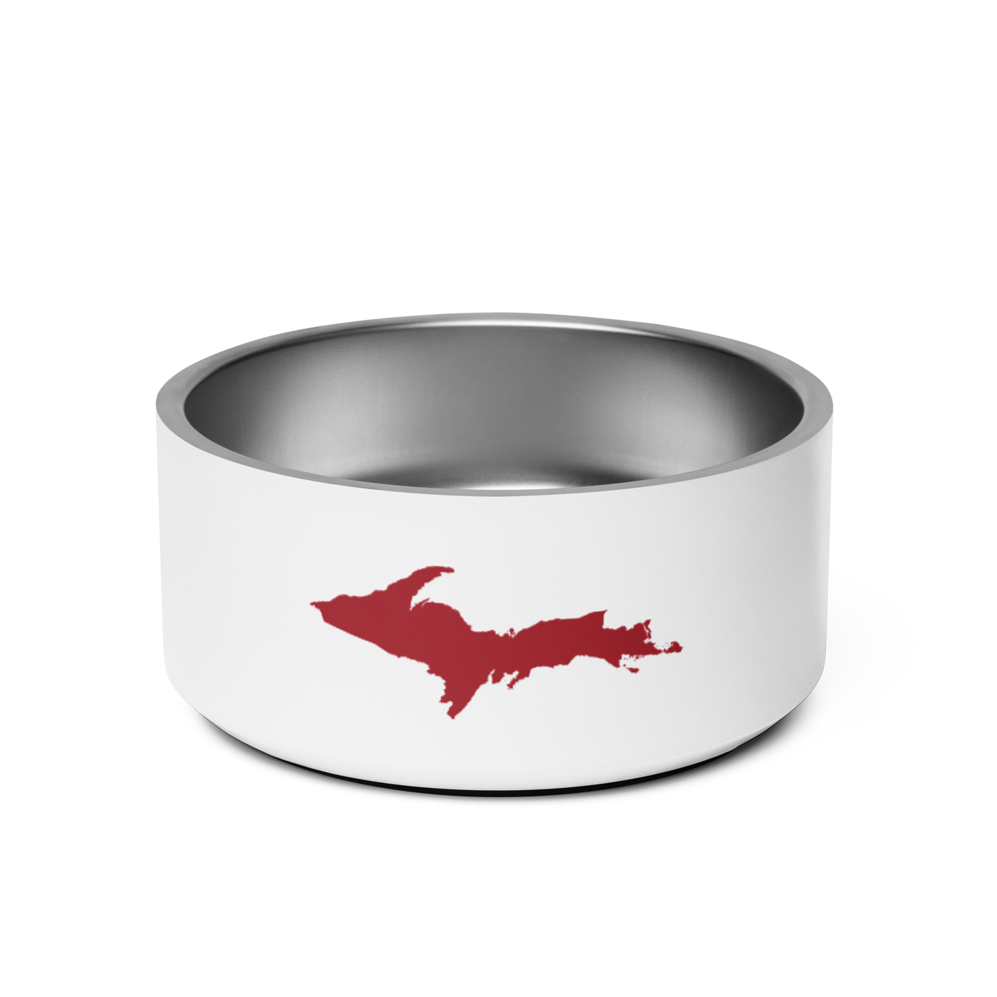 Michigan Upper Peninsula Pet Bowl (w/ UP Outline) | Thimbleberry Red