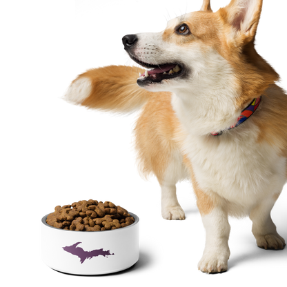 Michigan Upper Peninsula Pet Bowl (w/ UP Outline) | Plum