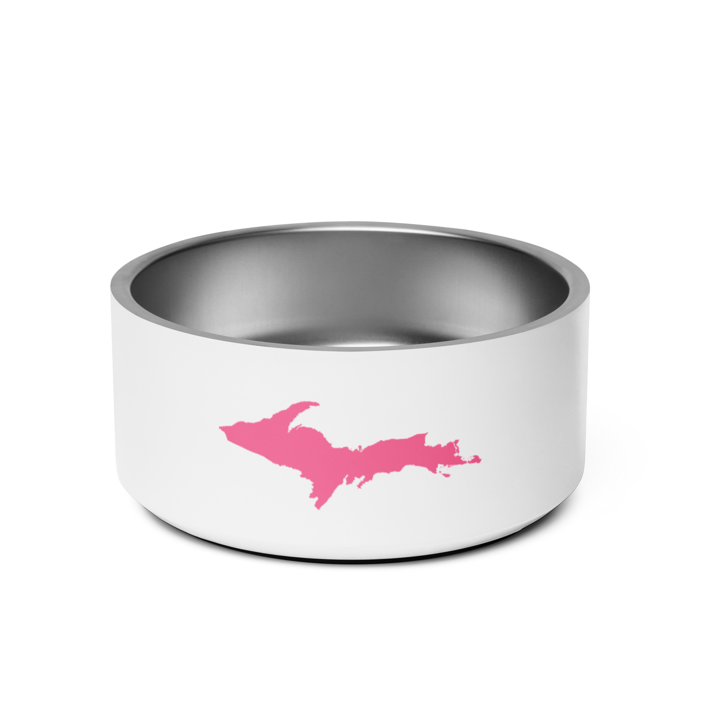 Michigan Upper Peninsula Pet Bowl (w/ UP Outline) | Pink