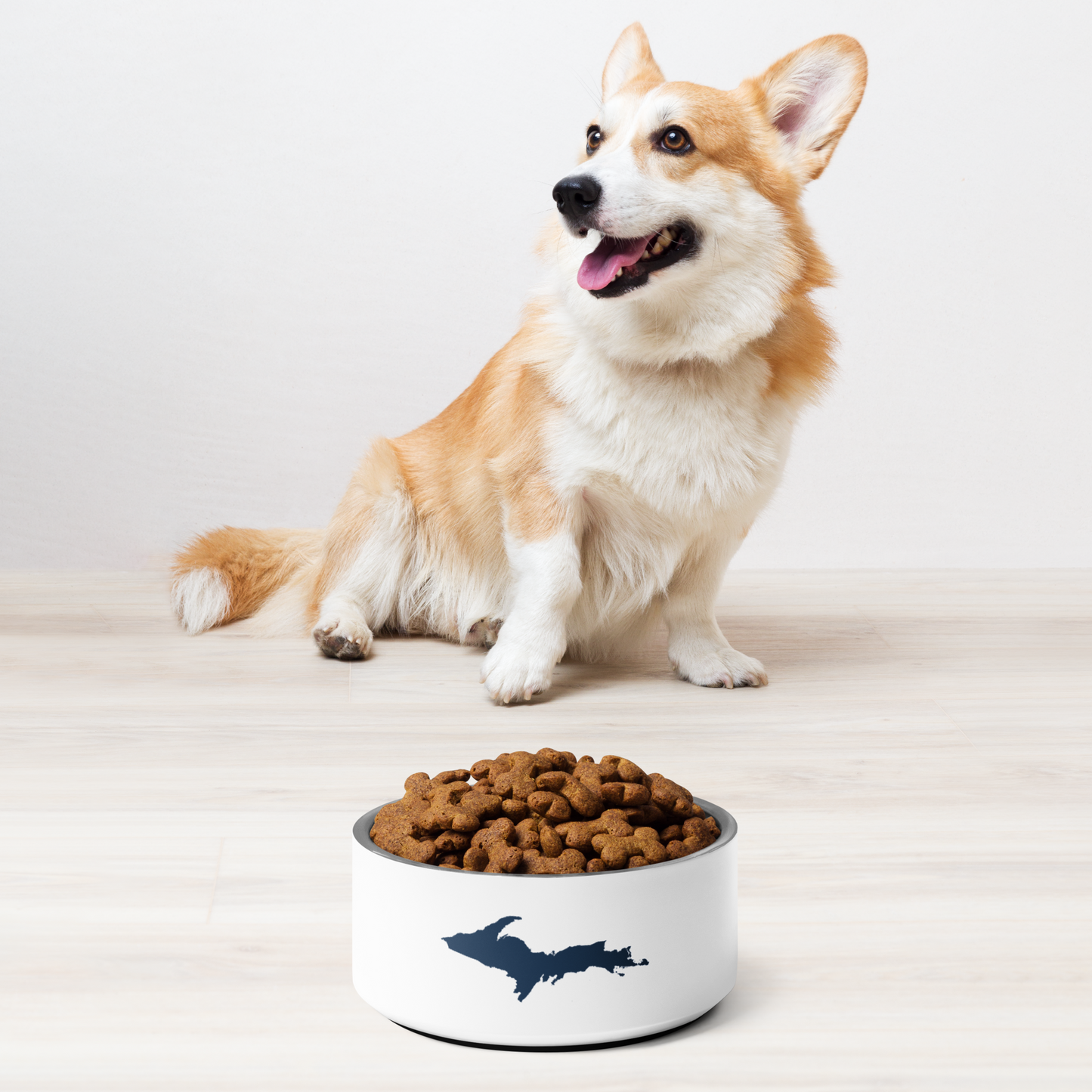 Michigan Upper Peninsula Pet Bowl (w/ UP Outline) | Navy