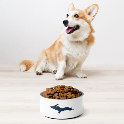 Michigan Upper Peninsula Pet Bowl (w/ UP Outline) | Navy