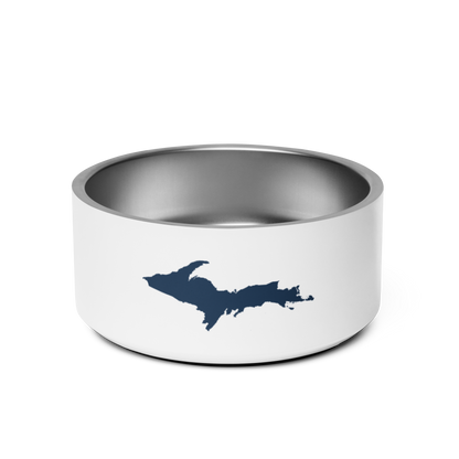 Michigan Upper Peninsula Pet Bowl (w/ UP Outline) | Navy