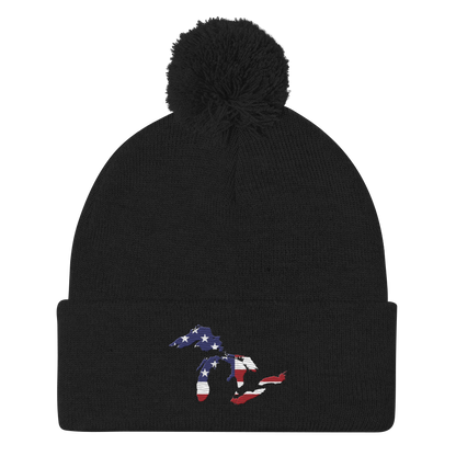 Great Lakes Pom-Pom Beanie (Patriotic Edition)