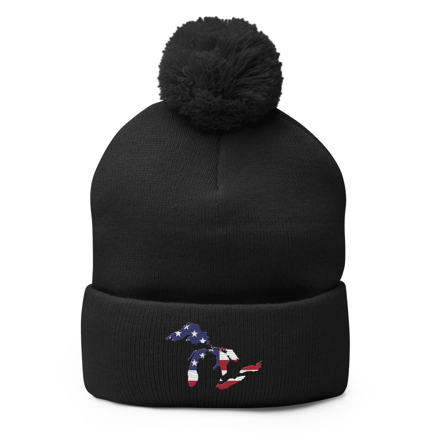 Great Lakes Pom-Pom Beanie (Patriotic Edition)