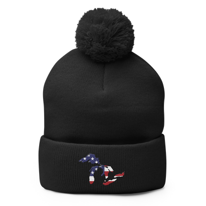 Great Lakes Pom-Pom Beanie (Patriotic Edition)