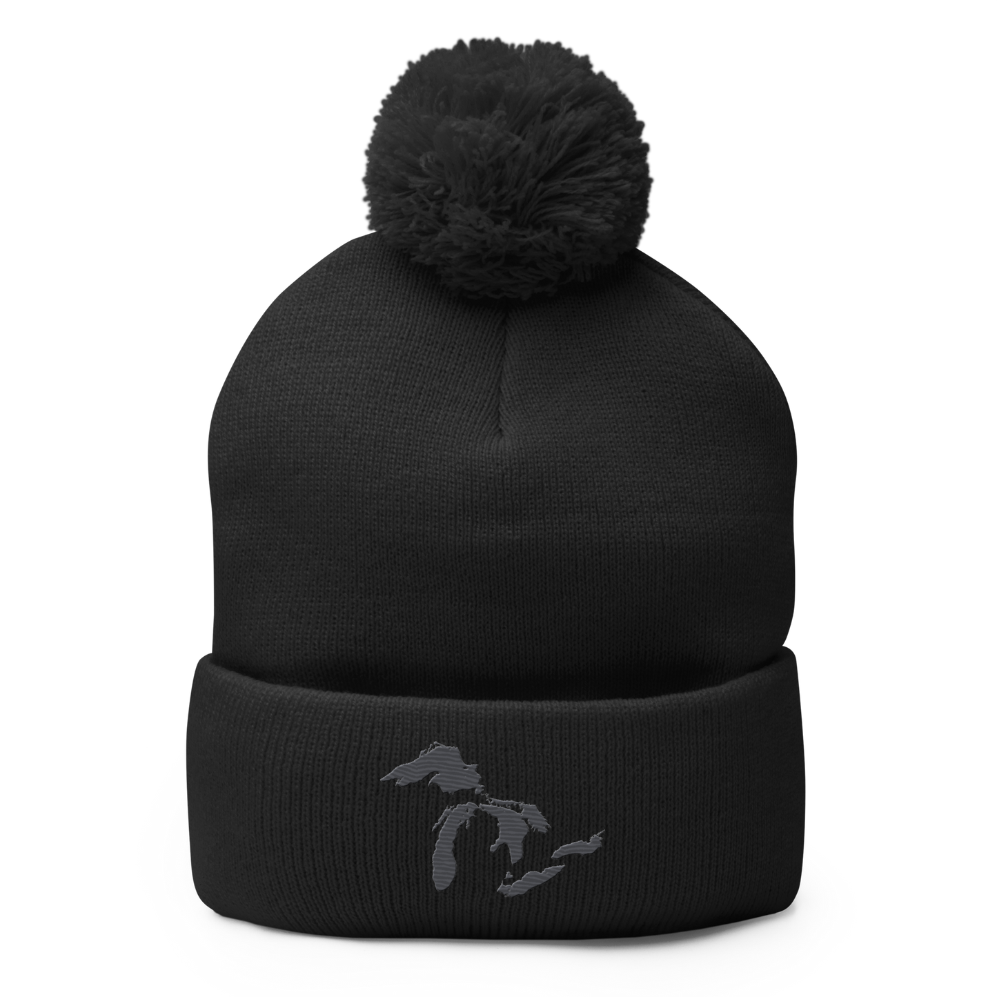 Great Lakes Pom-Pom Beanie (Iron Ore Grey)