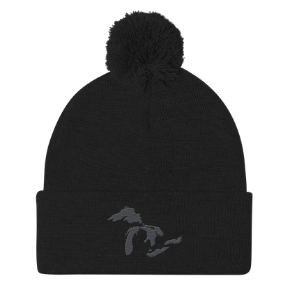 Great Lakes Pom-Pom Beanie (Iron Ore Grey)