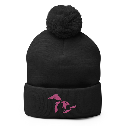 Great Lakes Pom-Pom Beanie (Apple Blossom Pink)