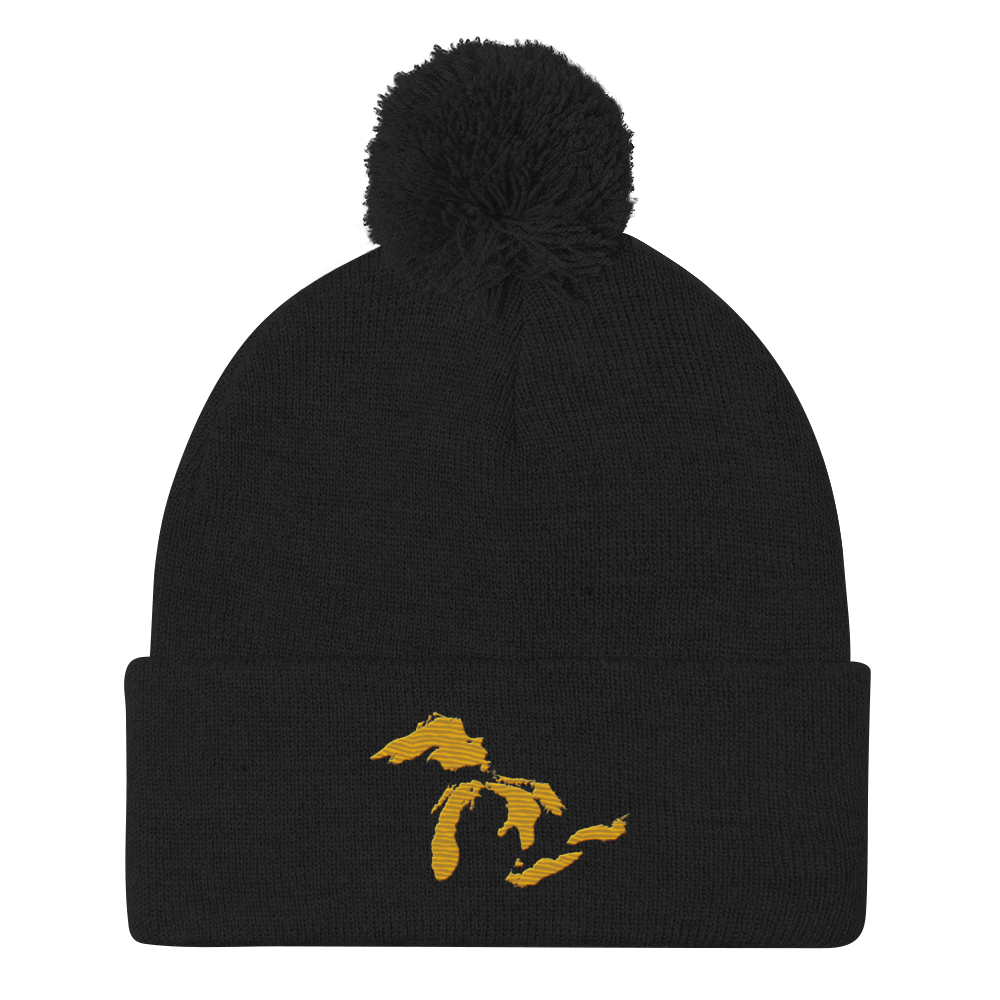 Great Lakes Pom-Pom Beanie (Gold)