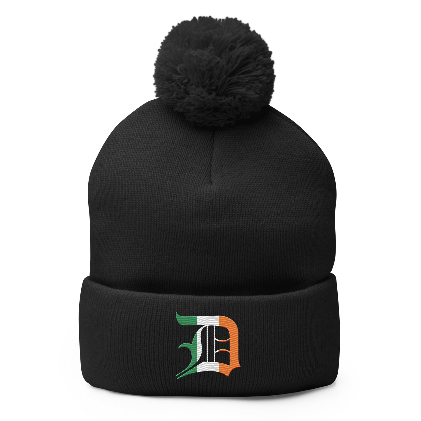 Detroit 'Old English D' Pom-Pom Beanie (Irish Edition)