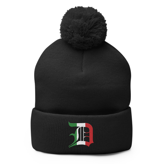 Detroit 'Old English D' Pom-Pom Beanie (Italian Edition)