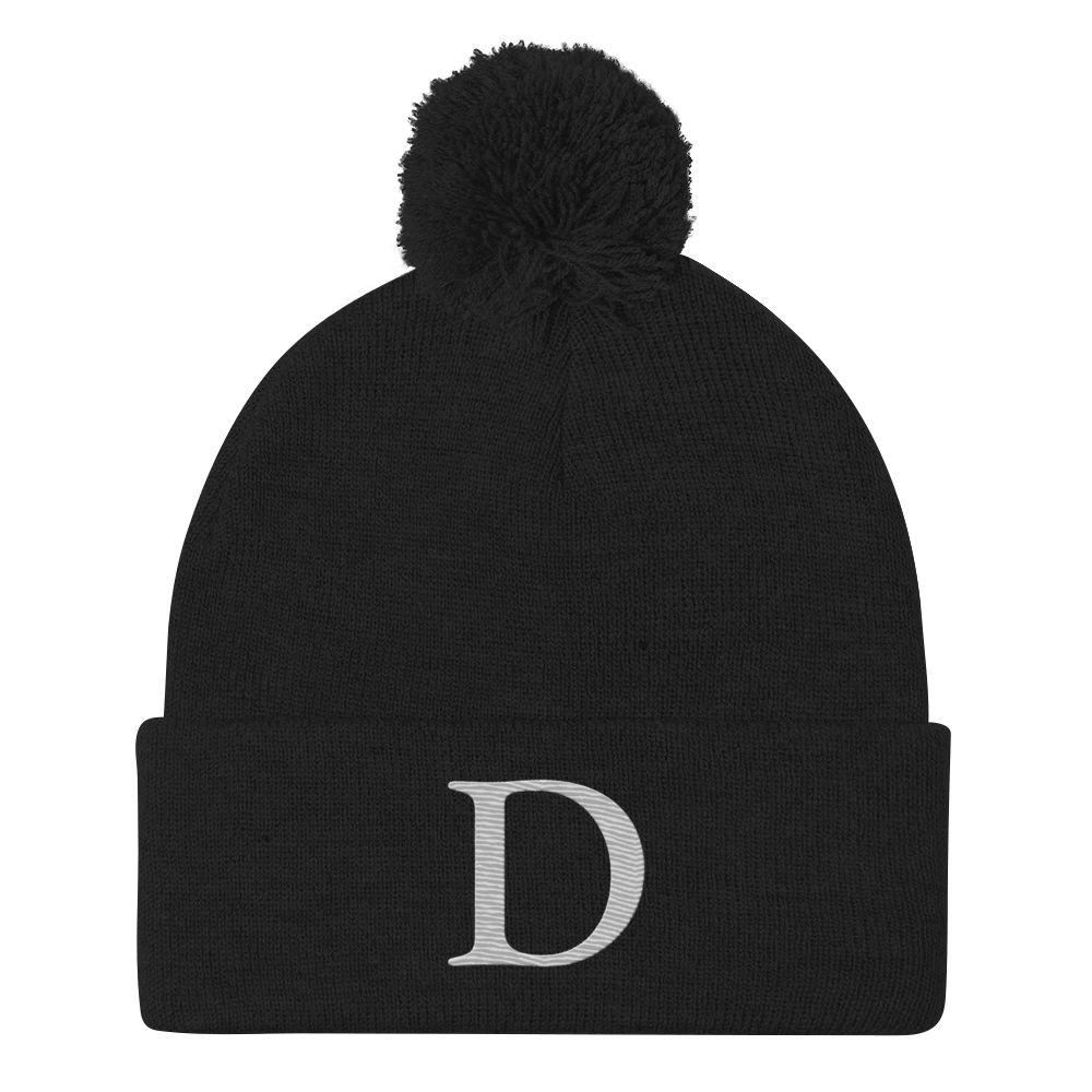 Detroit 'Old French D' Pom-Pom Beanie (Platinum)