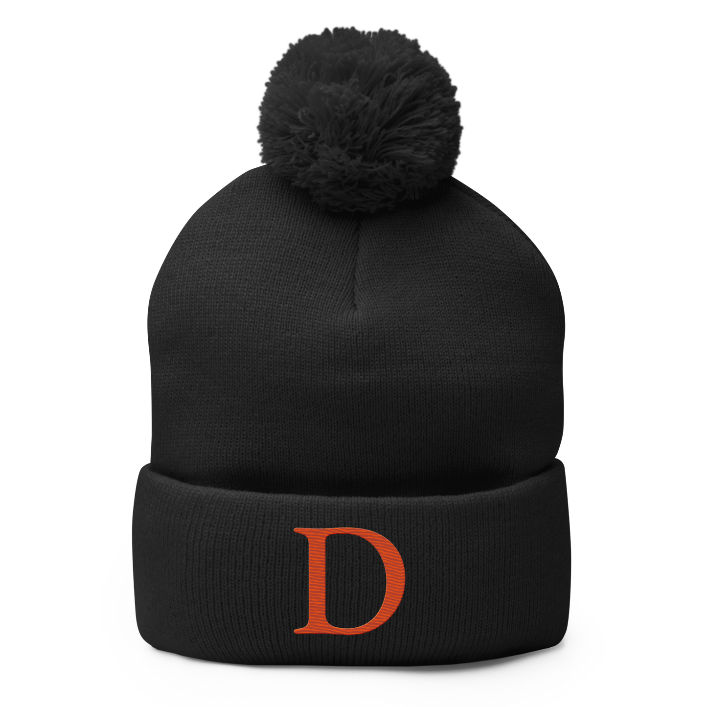 Detroit 'Old French D' Pom-Pom Beanie (Maple Leaf Orange)