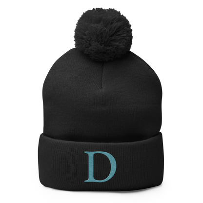 Detroit 'Old French D' Pom-Pom Beanie (Huron Blue)