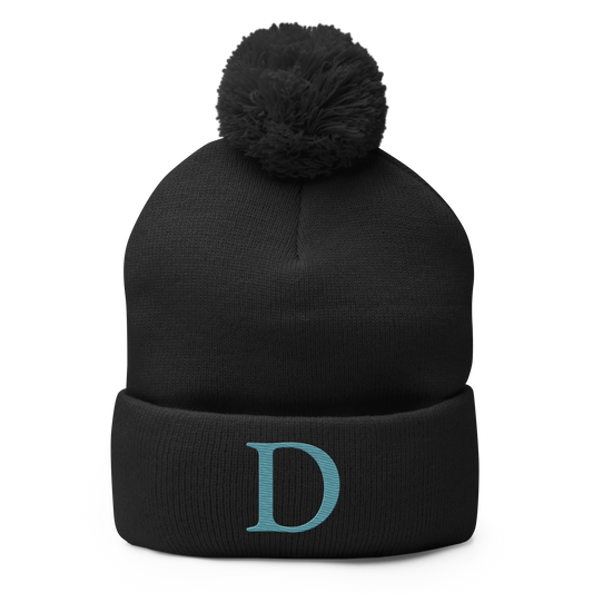 Detroit 'Old French D' Pom-Pom Beanie (Huron Blue)