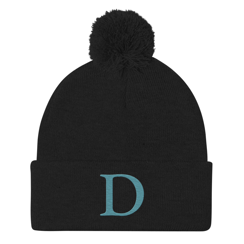 Detroit 'Old French D' Pom-Pom Beanie (Huron Blue)