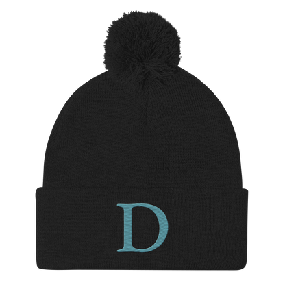 Detroit 'Old French D' Pom-Pom Beanie (Huron Blue)