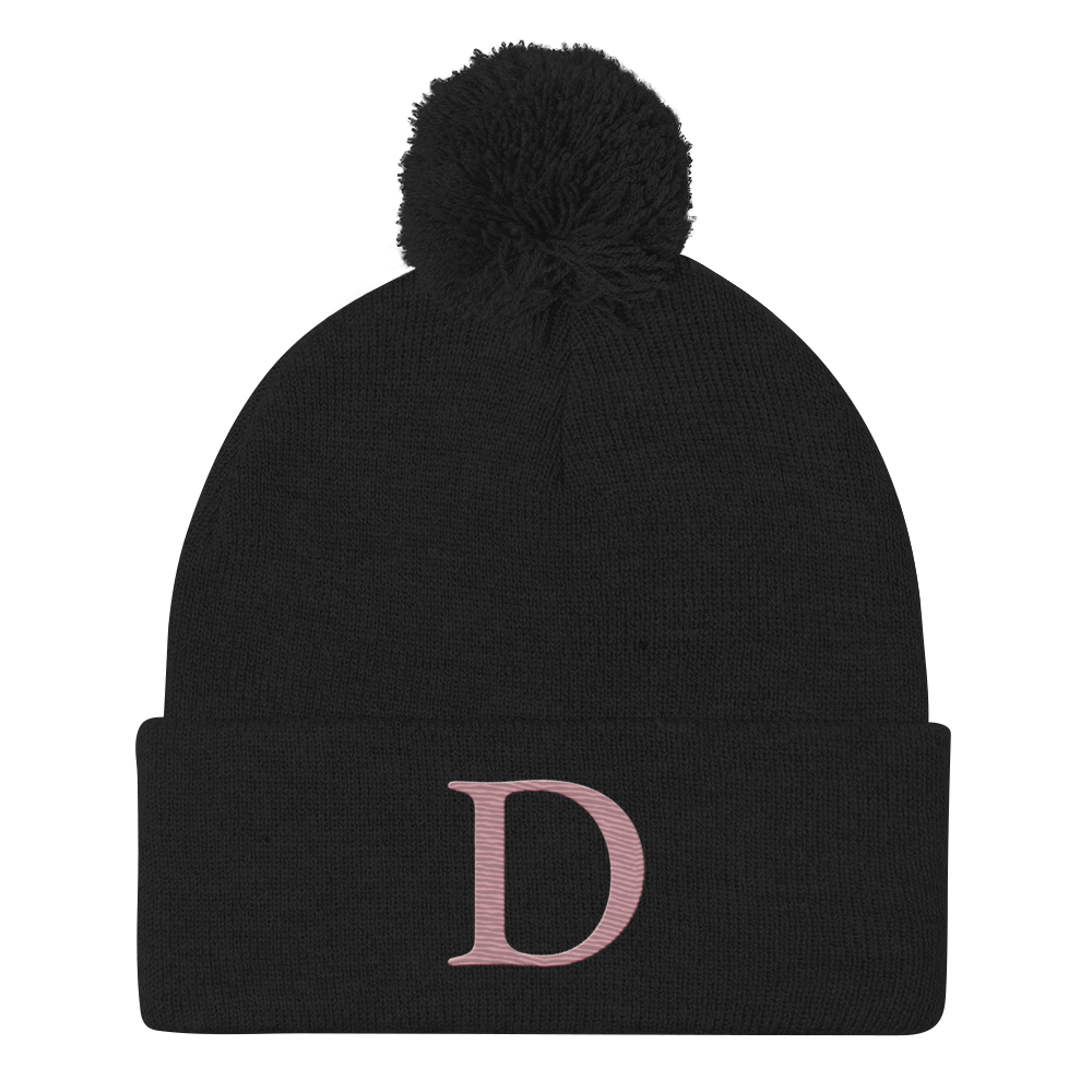 Detroit 'Old French D' Pom-Pom Beanie (Cherry Blossom Pink)