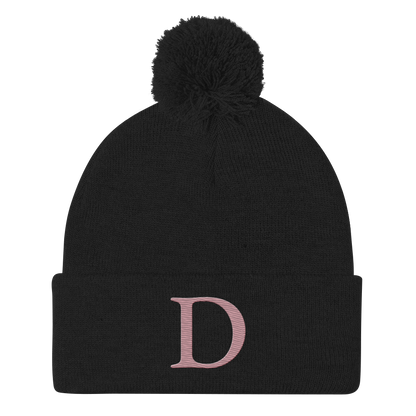 Detroit 'Old French D' Pom-Pom Beanie (Cherry Blossom Pink)