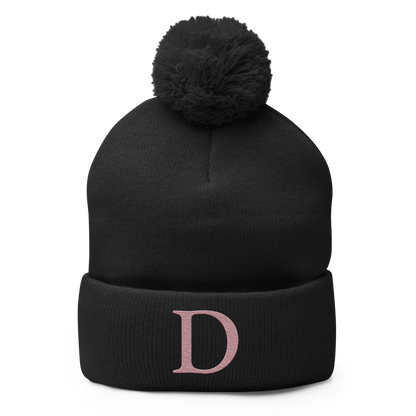 Detroit 'Old French D' Pom-Pom Beanie (Cherry Blossom Pink)