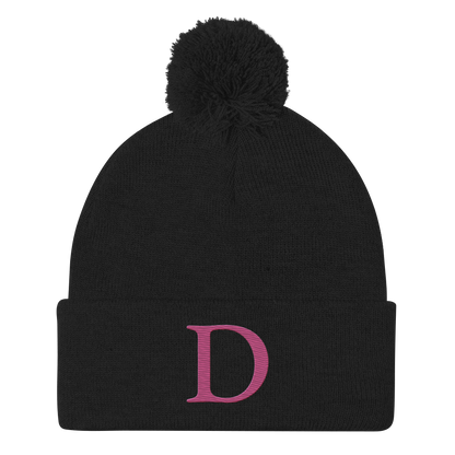 Detroit 'Old French D' Pom-Pom Beanie (Apple Blossom Pink)