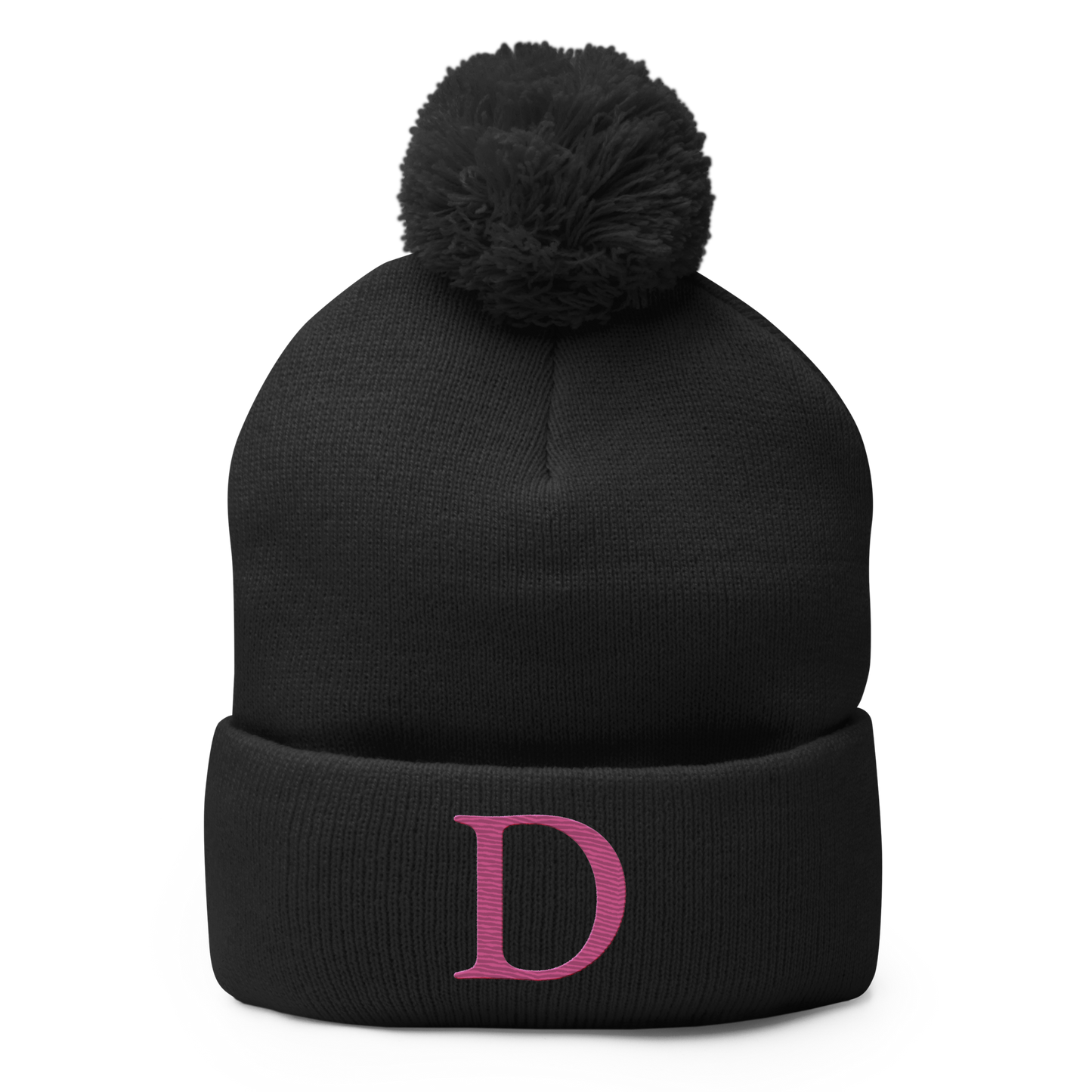 Detroit 'Old French D' Pom-Pom Beanie (Apple Blossom Pink)