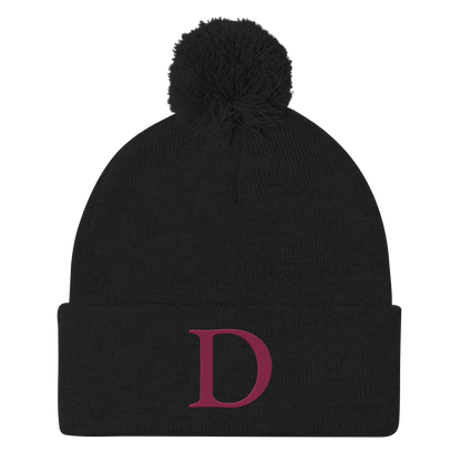 Detroit 'Old French D' Pom-Pom Beanie (Ruby Red)